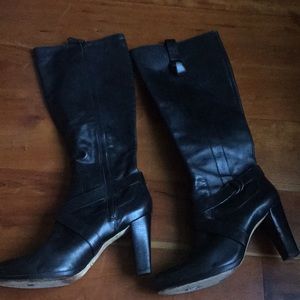 Cole haan high heeled black boot